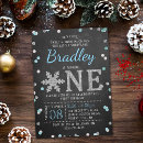Search for snowflake birthday invitations Blue