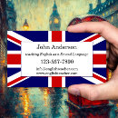 Recherche de professeur anglais cartes visite Langue