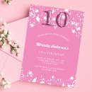 Search for girls 10th birthday invitations Party