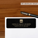 Recherche de bureau étiquettes Monogramme