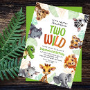 Search for elephant 2nd birthday invitations Jungle