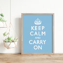 Search for blue keep calm carry on posters Crown