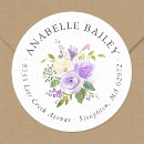Search for floral lilac return address labels Purple