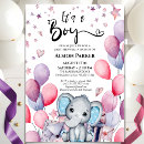 Recherche de elephant baby boy shower invitations Garçon