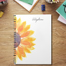 Search for sunflower notebooks Watercolor