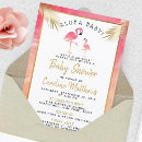 Search for flamingo watercolor invitations Luau