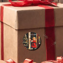 Search for red coat stickers Vintage christmas