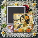 Recherche de fleur artistique magnets Vintage