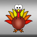 Search for funny cartoon turkey stickers Thanksgiving