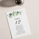 Search for greenery table cards Botanical