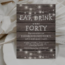 Search for string lights birthday invitations Rustic