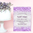 Search for glamorous birthday invitations Glitter