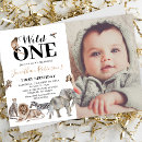 Recherche de safari anniversaire invitations Anniversaire wild one