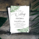Search for palm leaves wedding invitations Greenery