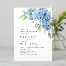 Search for hydrangea engagement party invitations Dusty blue