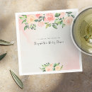 Recherche de fleurs pastel serviettes Baby shower fille