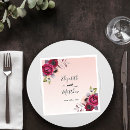 Search for burgundy and blush wedding napkins Rose gold