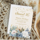 Search for white and gold sweet 16 invitations Floral