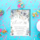 Search for blue floral sweet 16 invitations Elegant