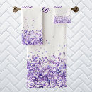Search for purple and white bath towels Violet