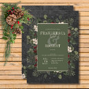 Search for vintage christmas wedding invitations Rustic