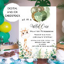 Search for balloon 1st birthday invitations Jungle