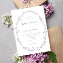 Search for lavender and white wedding invitations Simple