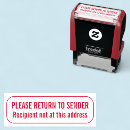Search for self addressed rubber stamps Return to sender