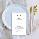 Search for black and white wedding menus Minimalist