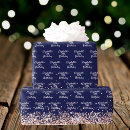 Search for rose gold and navy blue wrapping paper Elegant