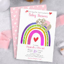 Search for rainbow baby girl shower invitations Heart