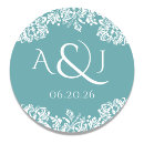 Search for turquoise wedding stickers Date