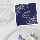 Search for silver napkins Navy blue