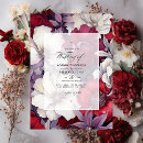 Recherche de argent blanc rouge invitations Floral