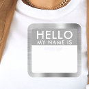 Search for hello name tag stickers Blank
