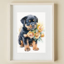 Search for rottweiler art Watercolor