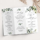 Search for emerald green wedding programs Order of service