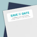 Search for teal wedding return address labels Couple