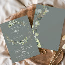 Search for green white and gold wedding invitations Succulent