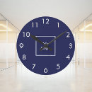 Search for navy blue clocks Business