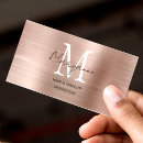 Search for rose gold metal business cards Elegant