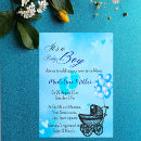 Search for beautiful baby shower invitations Blue