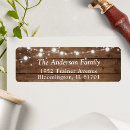 Search for twinkle lights return address labels Rustic