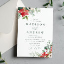 Search for poinsettia wedding invitations Holly berries