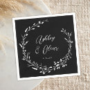Search for black and white floral napkins Botanical