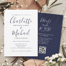 Search for simple royal blue wedding invitations Qr code