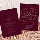 Search for burgandy wedding invitations Bride