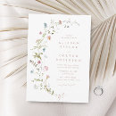 Search for olive green floral wedding invitations Simple delicate wildflower bloom