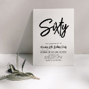 Recherche de noir et blanc anniversaire invitations Simple