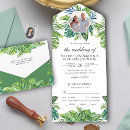Search for monstera wedding invitations Green and white